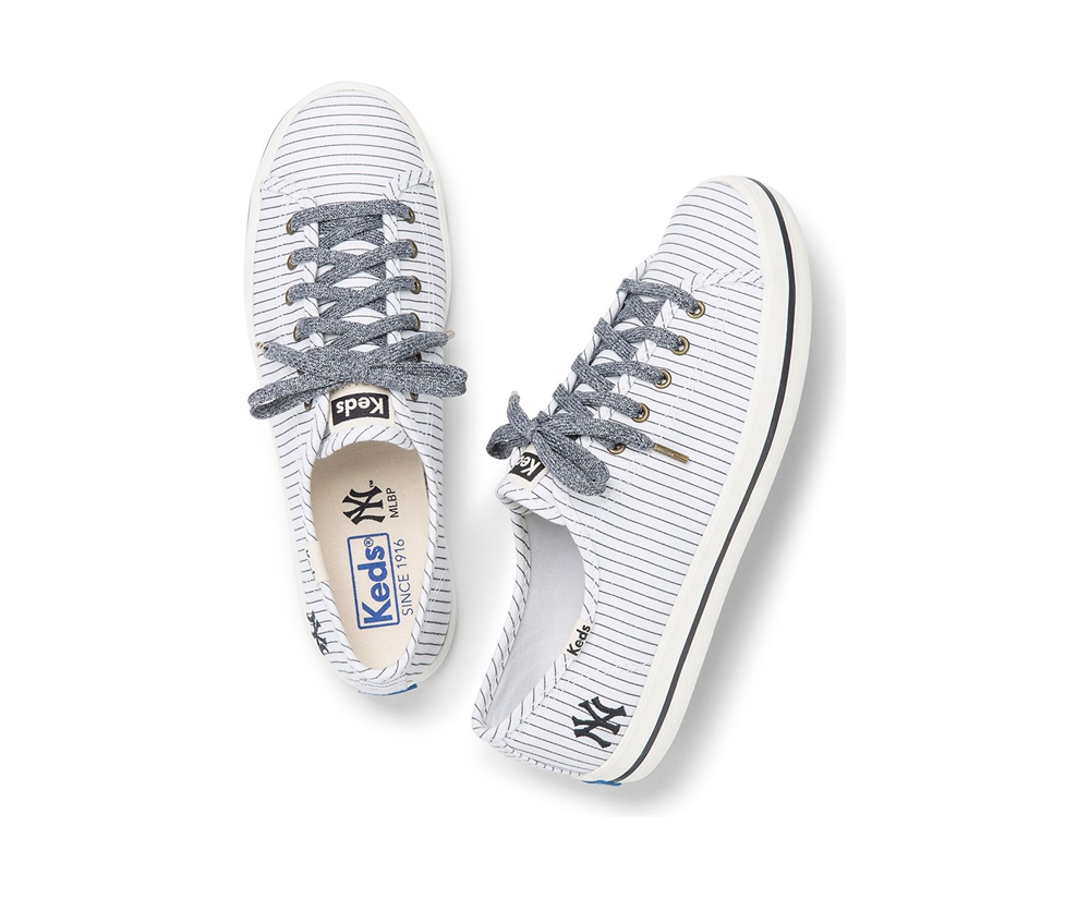 Basket Keds Femme Blanche - Kickstart Mlb® - 082-BZEFQY